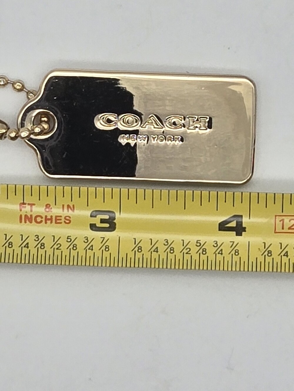 Coach Thick Gold 1.75" Metal Hangtag - Picture 4 of 11